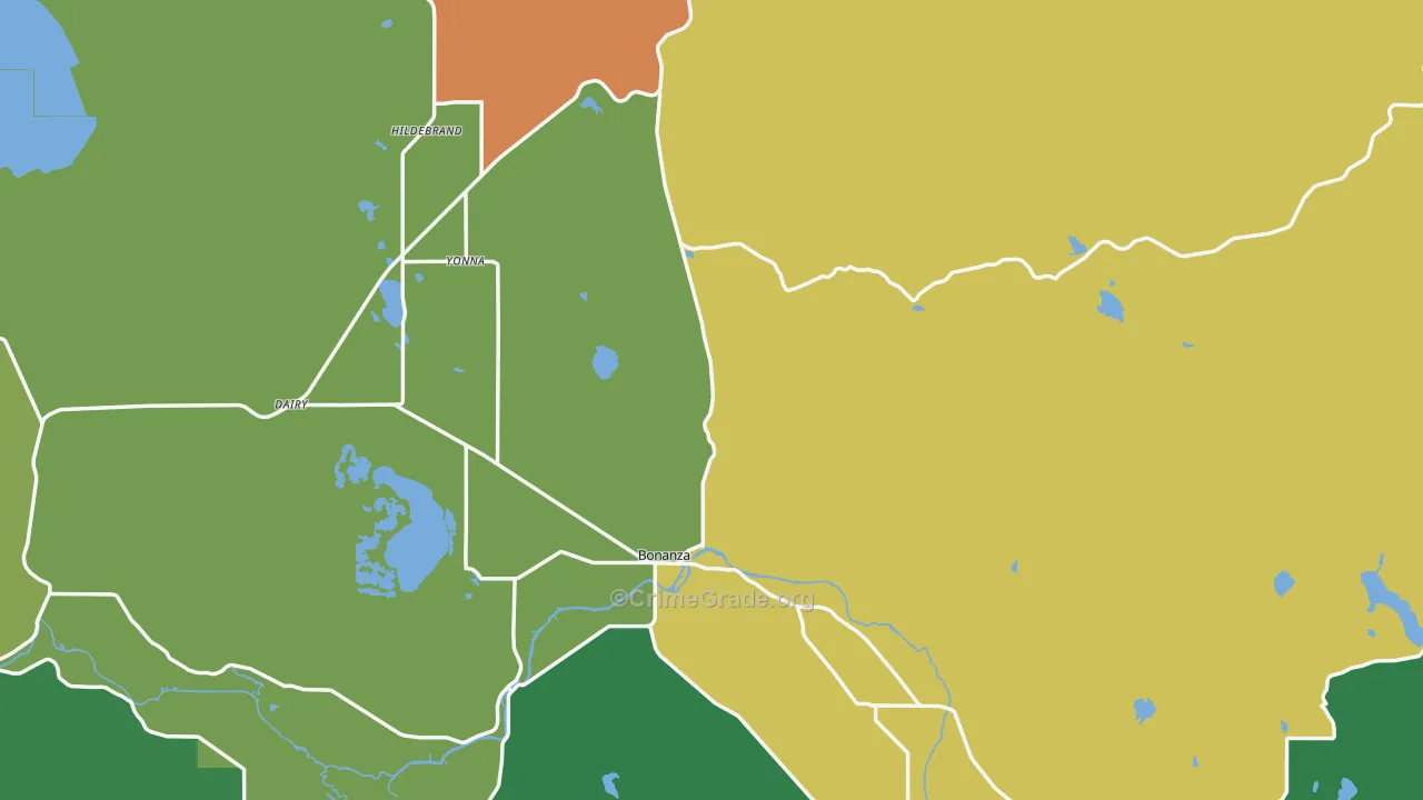 97623, OR Map of Theft Rates
