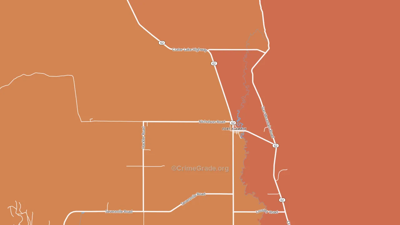 97626, OR Map of Theft Rates
