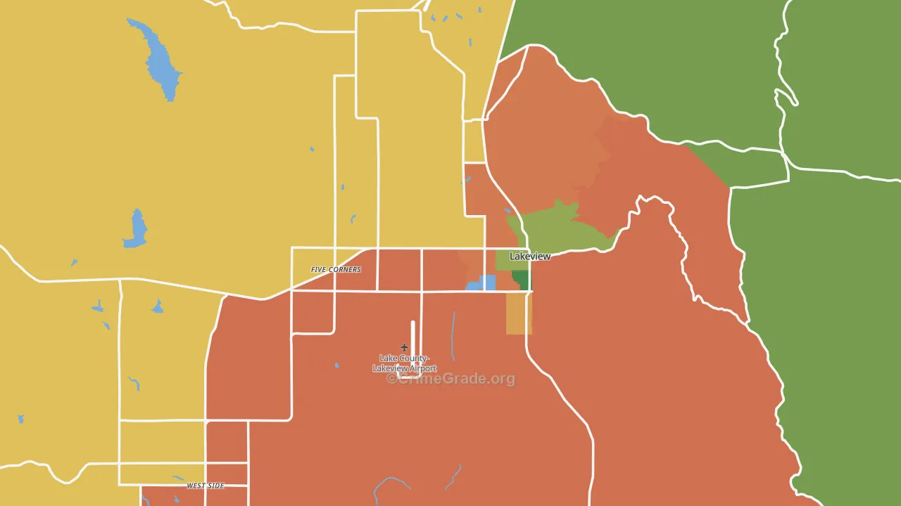 97630, OR Map of Theft Rates