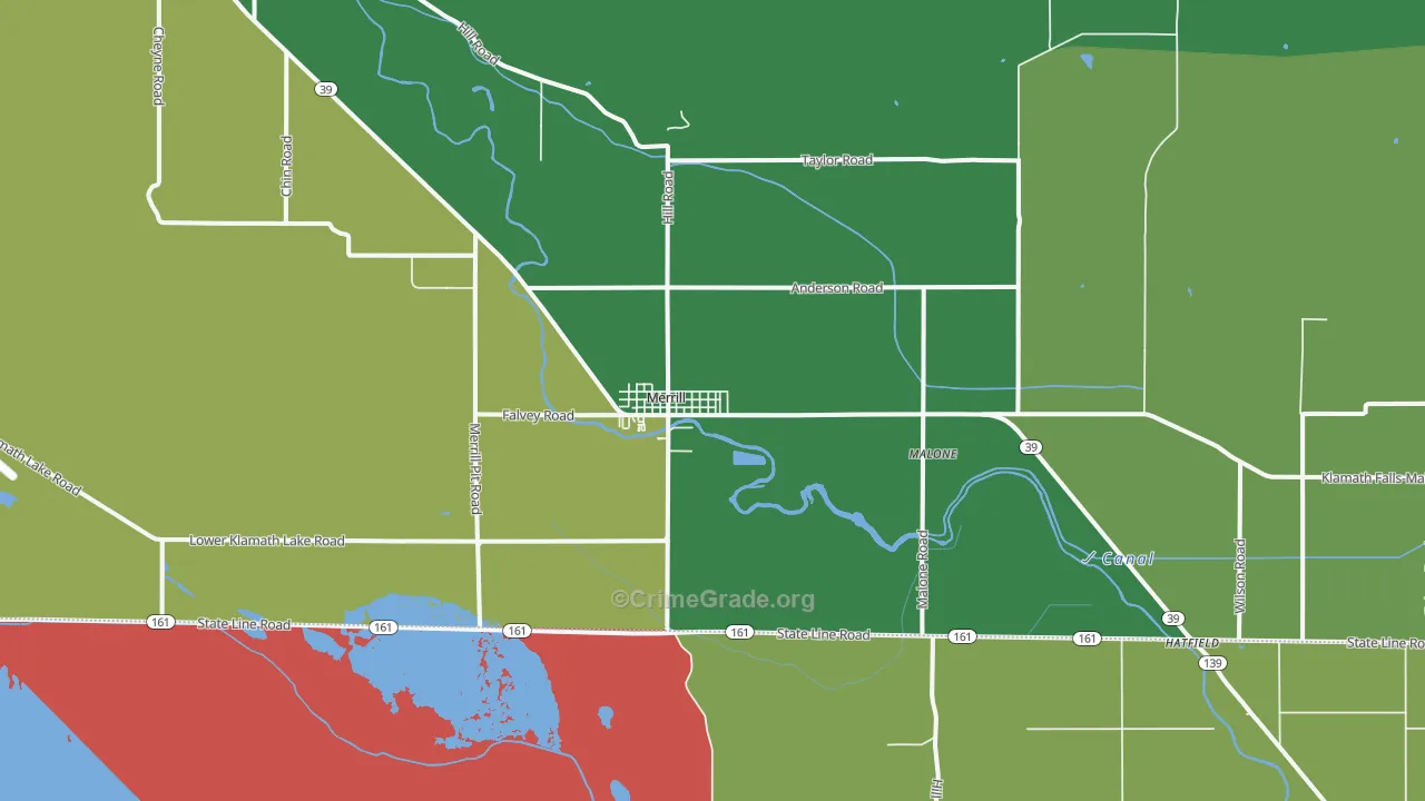 97633, OR Map of Theft Rates