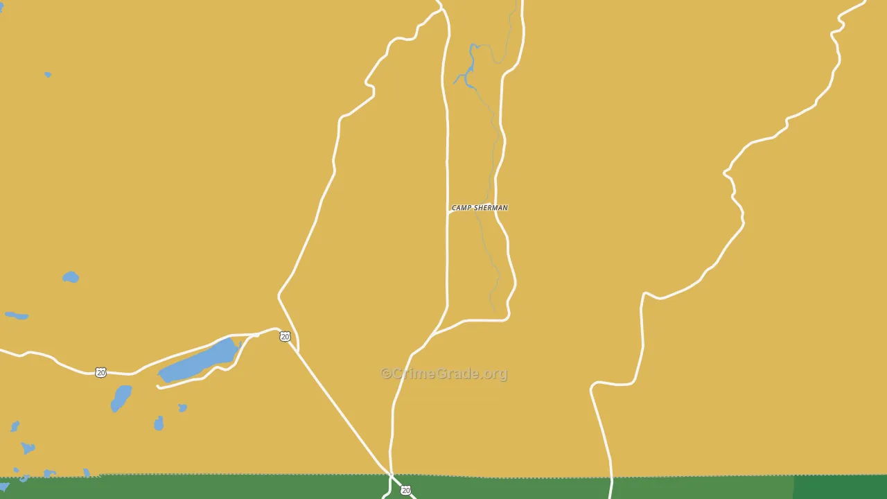 97730, OR Map of Theft Rates