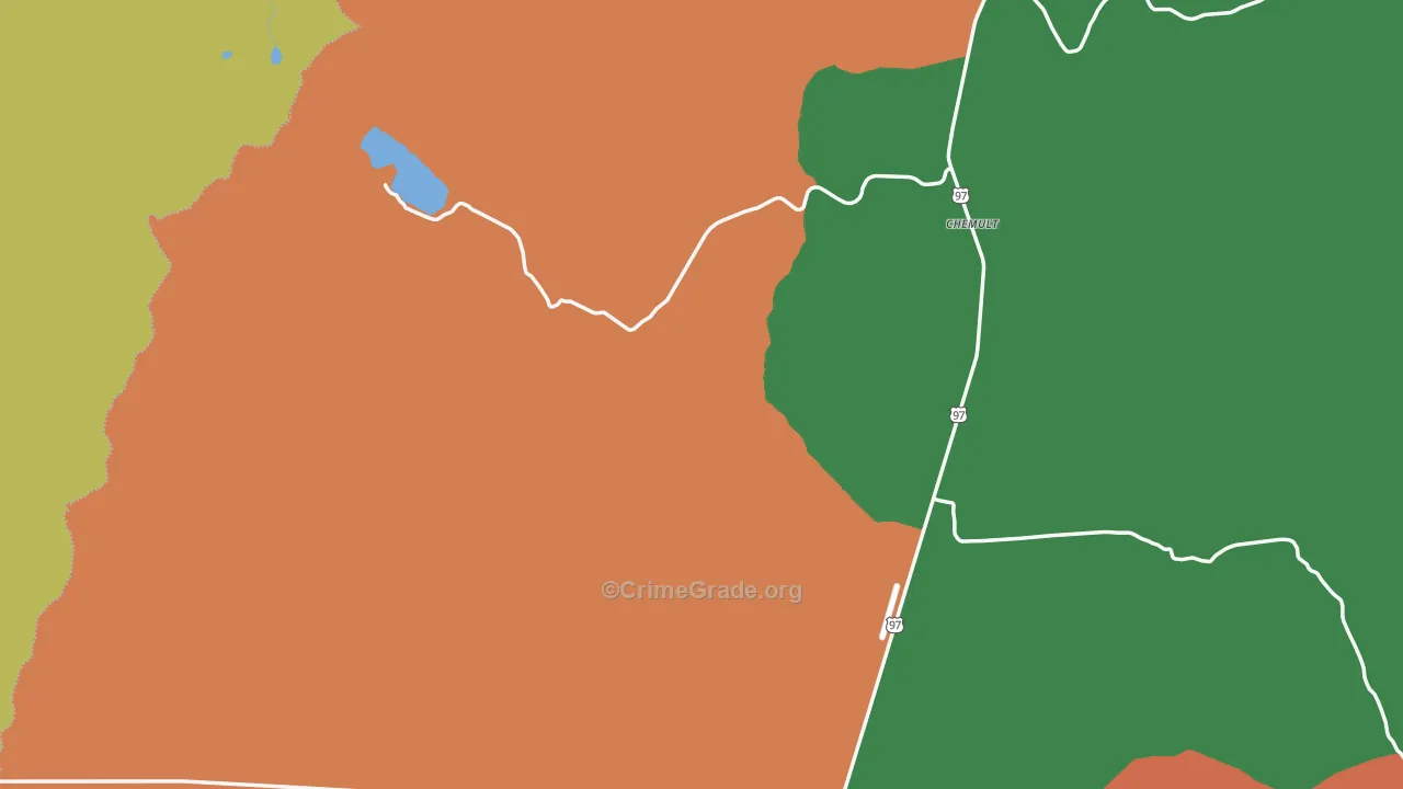 97731, OR Map of Theft Rates