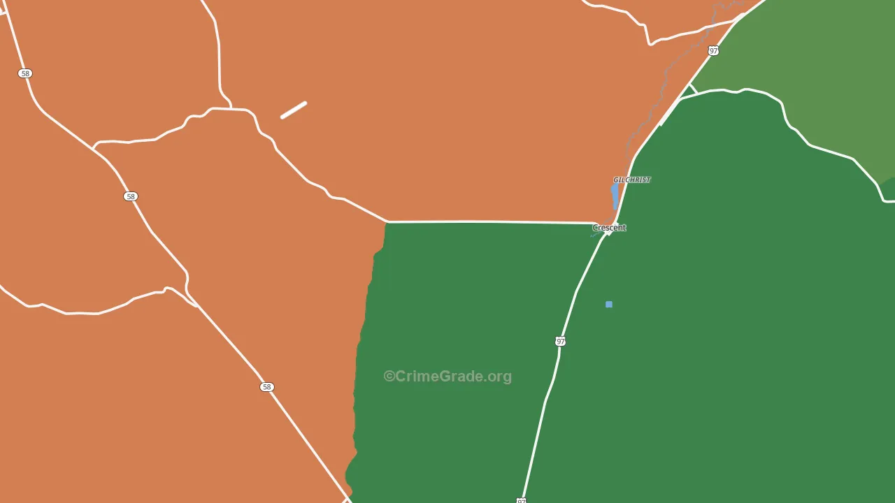 97733, OR Map of Theft Rates