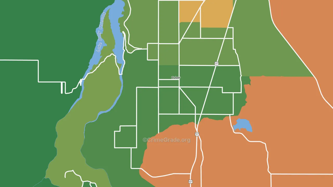 97734, OR Map of Theft Rates