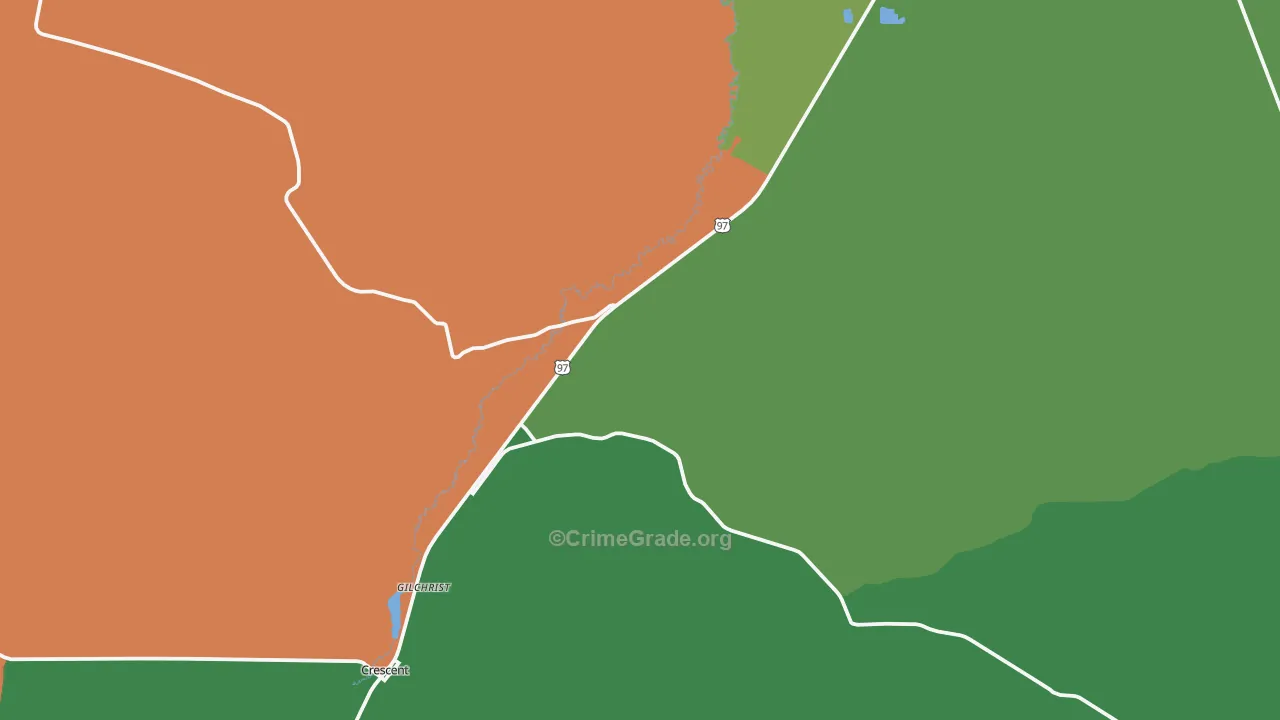 97737, OR Map of Theft Rates