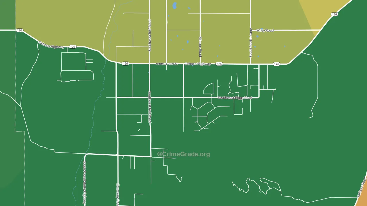 97753, OR Map of Theft Rates