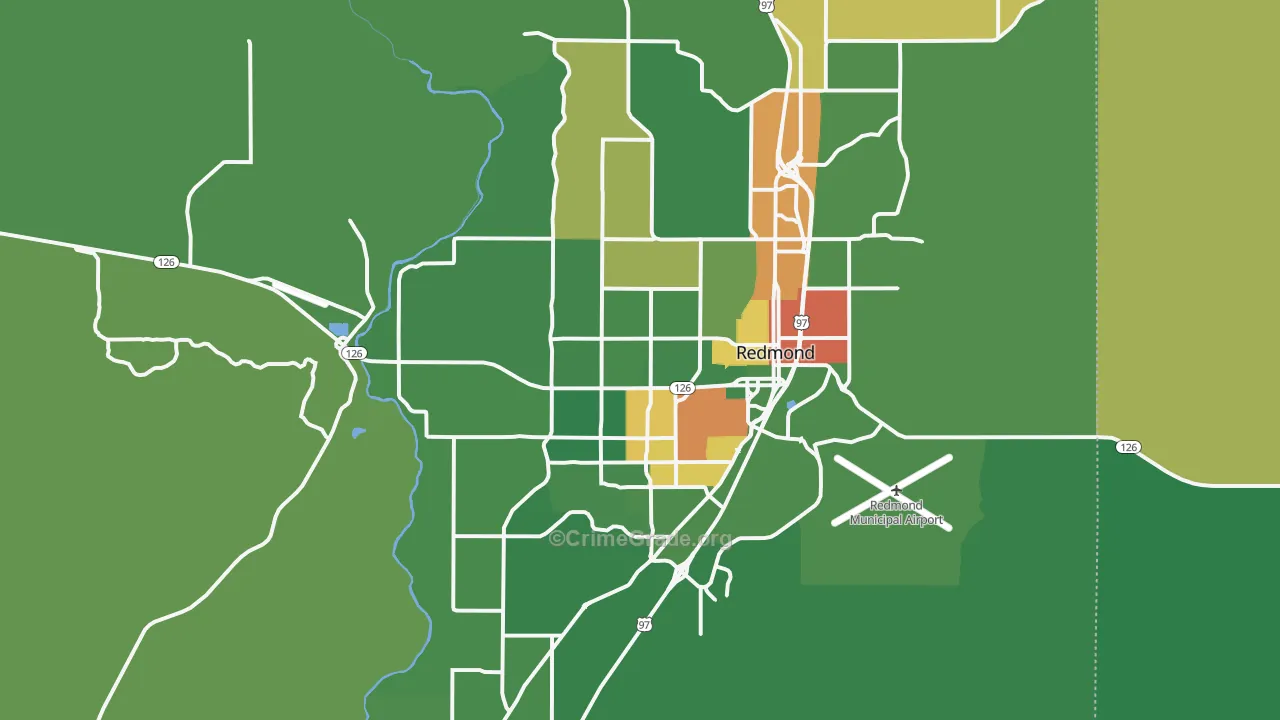 97756, OR Map of Theft Rates