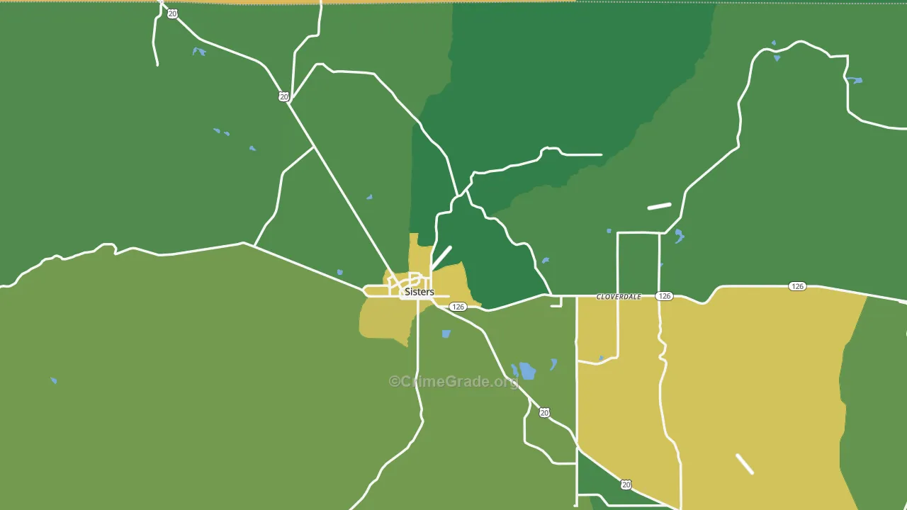 97759, OR Map of Theft Rates