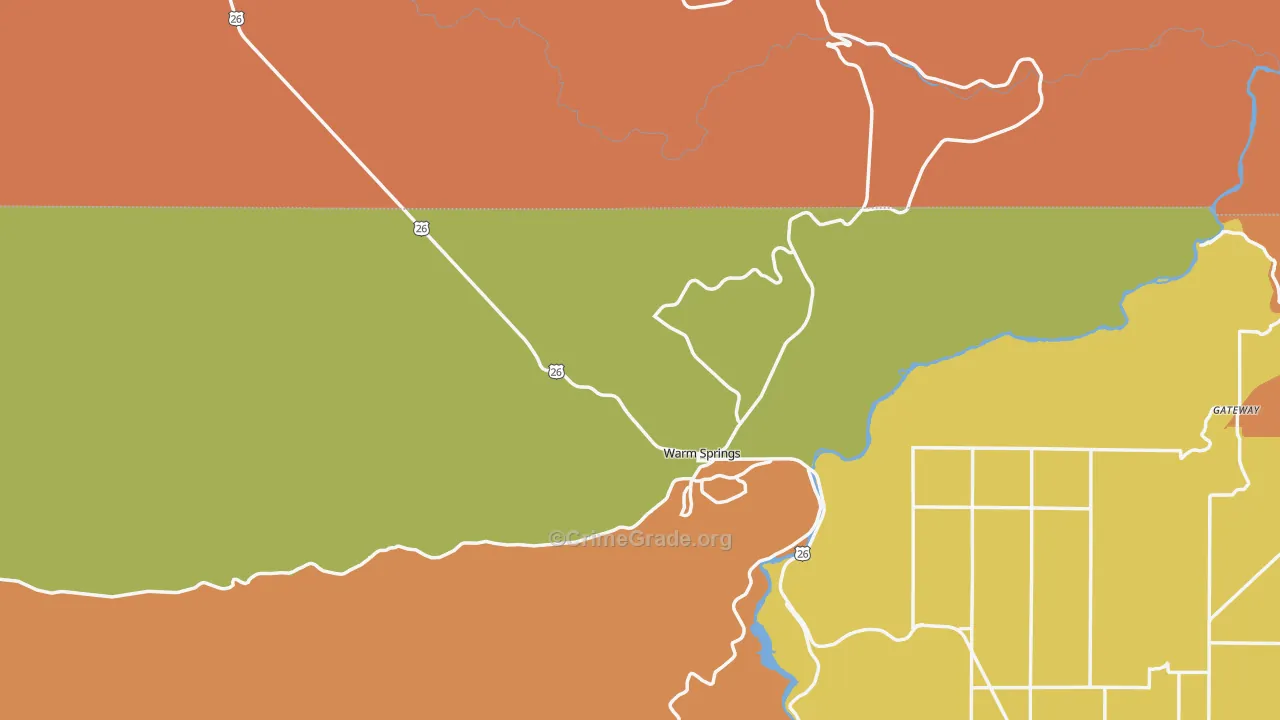 97761, OR Map of Theft Rates