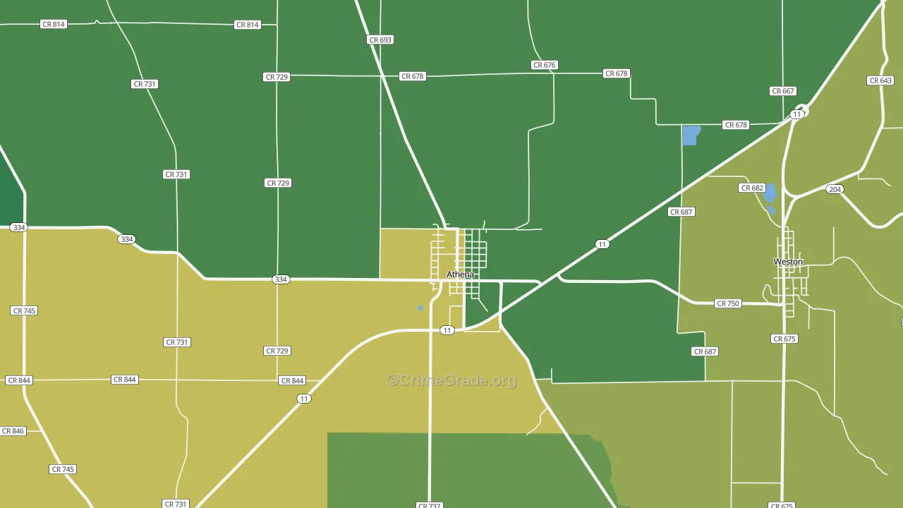 97813, OR Map of Theft Rates