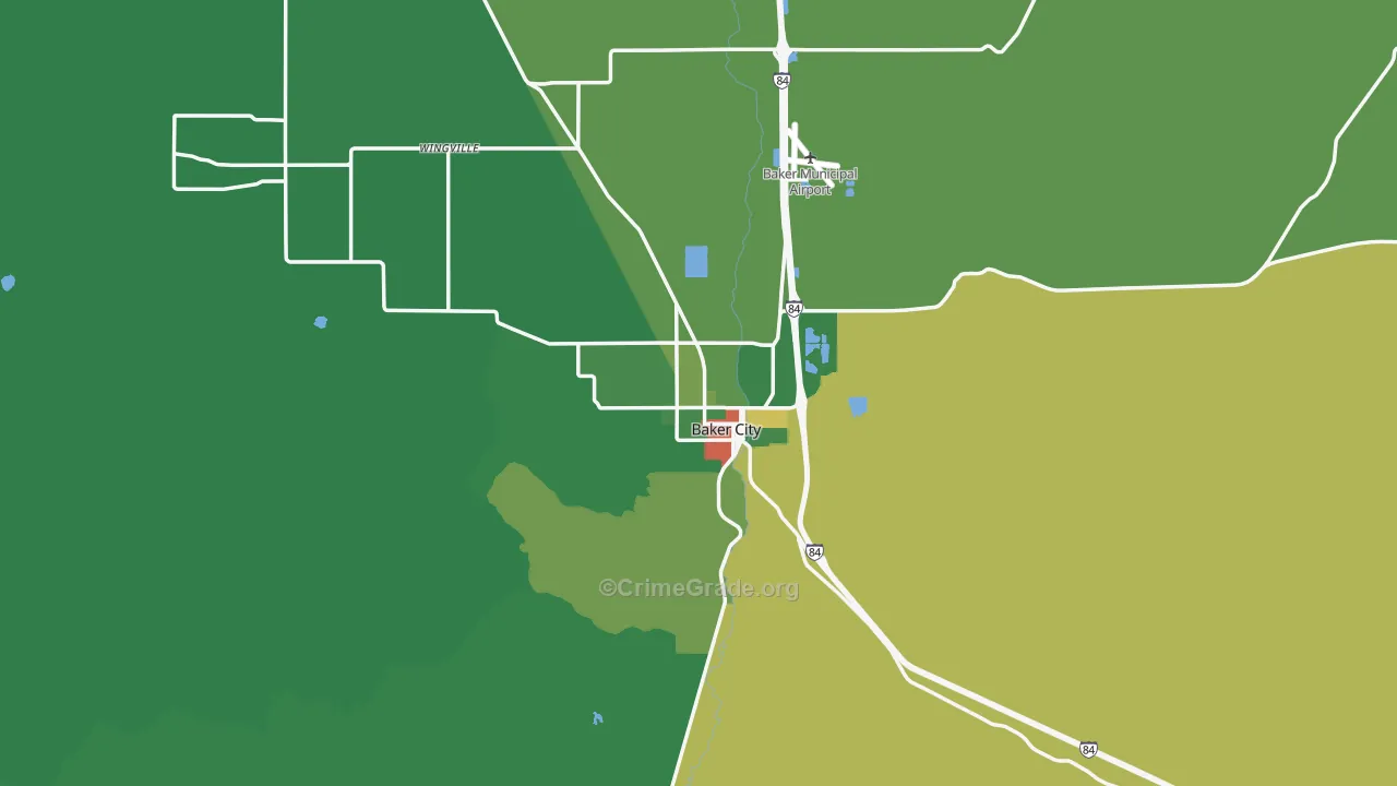 97814, OR Map of Theft Rates