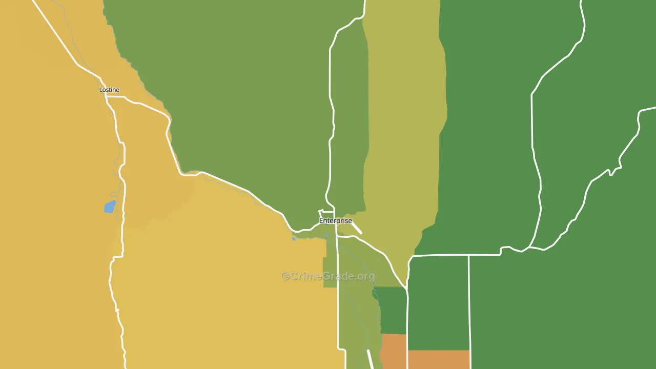 97828, OR Map of Theft Rates