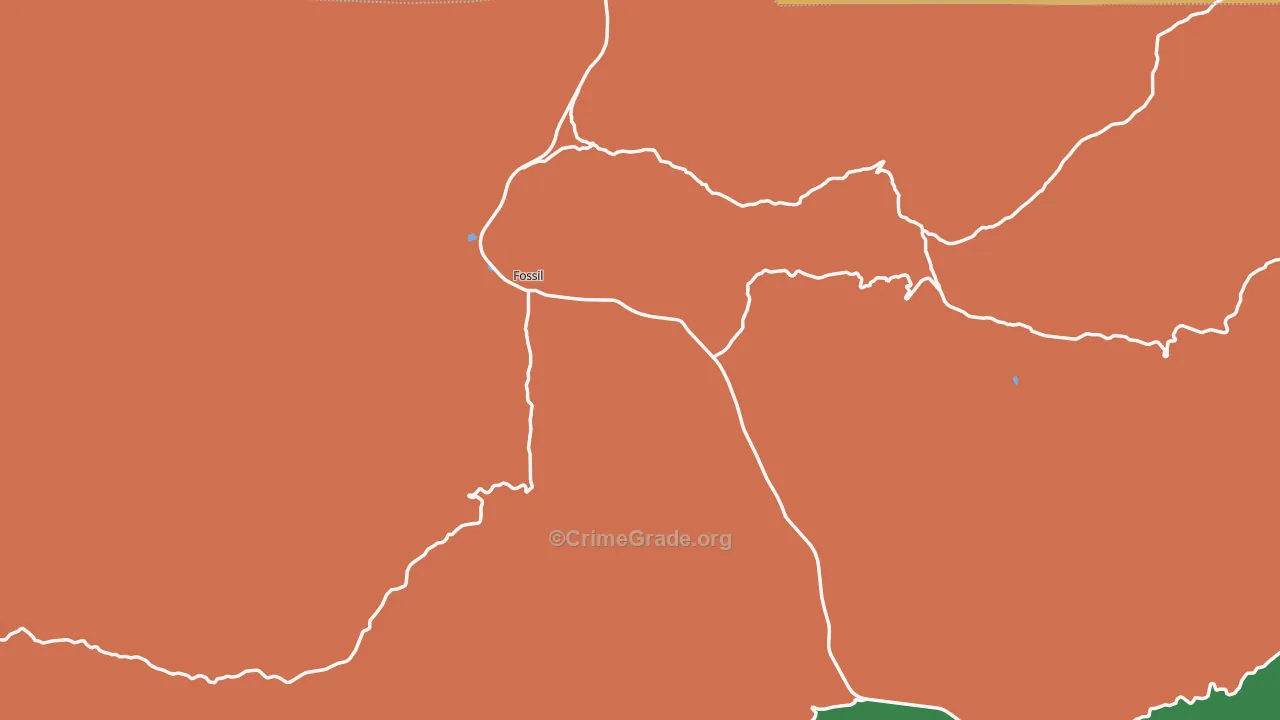 97830, OR Map of Theft Rates