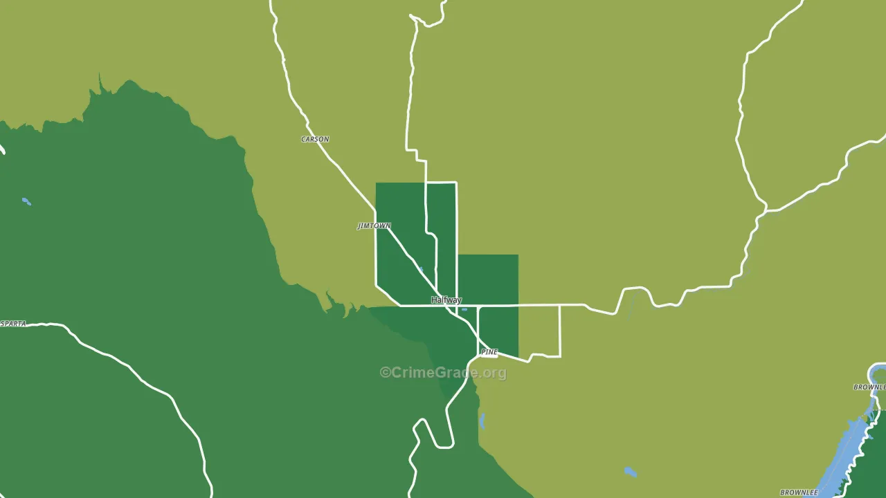 97834, OR Map of Theft Rates