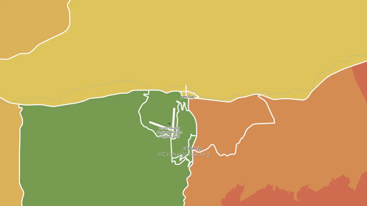 97845, OR Map of Theft Rates