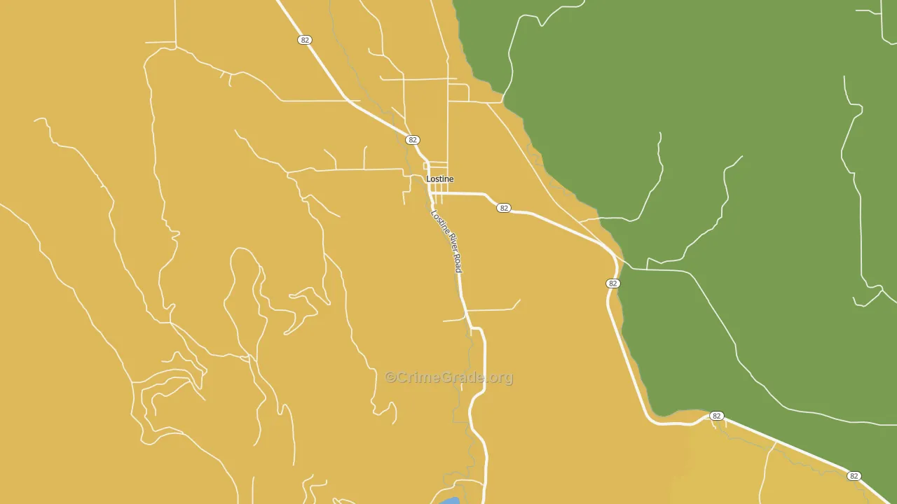 97857, OR Map of Theft Rates