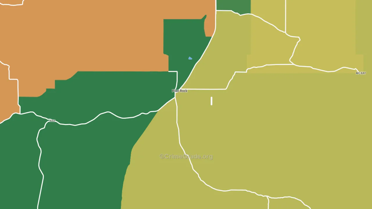 97868, OR Map of Theft Rates
