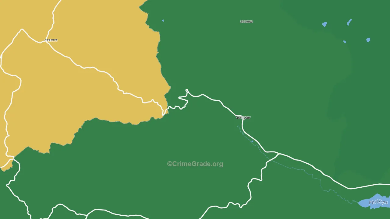 97877, OR Map of Theft Rates