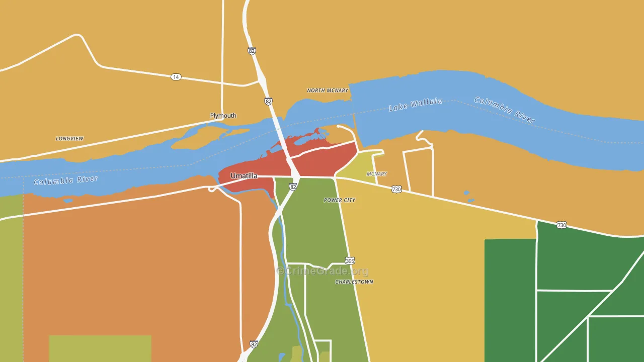 97882, OR Map of Theft Rates