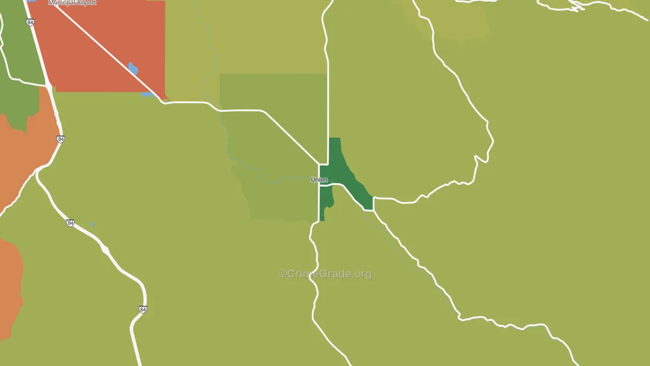 97883, OR Map of Theft Rates