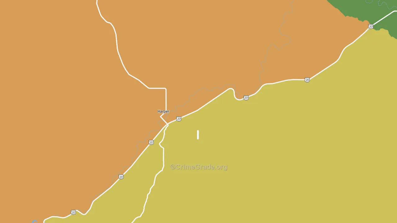 97906, OR Map of Theft Rates