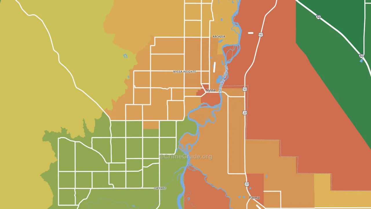 97913, OR Map of Theft Rates