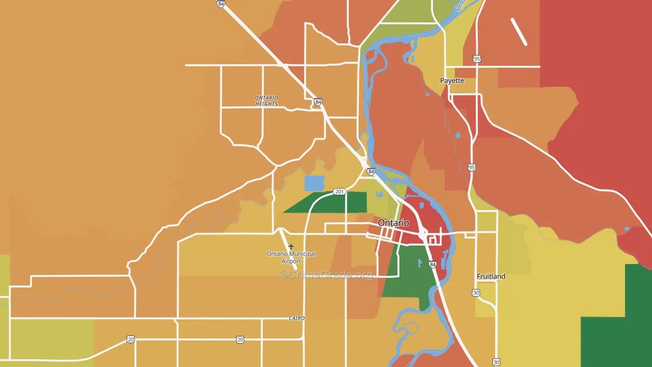 97914, OR Map of Theft Rates