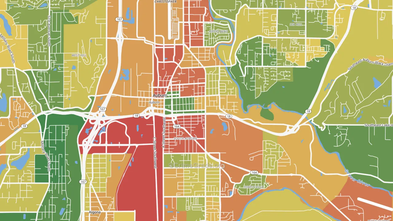 98002, WA Map of Theft Rates