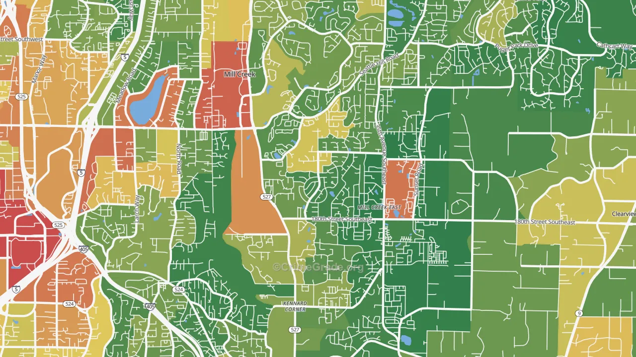 98012, WA Map of Theft Rates