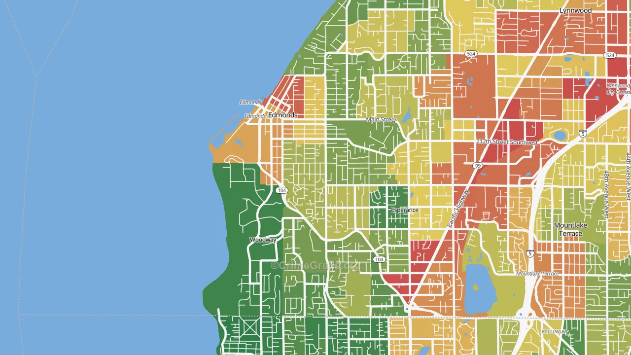 98020, WA Map of Theft Rates