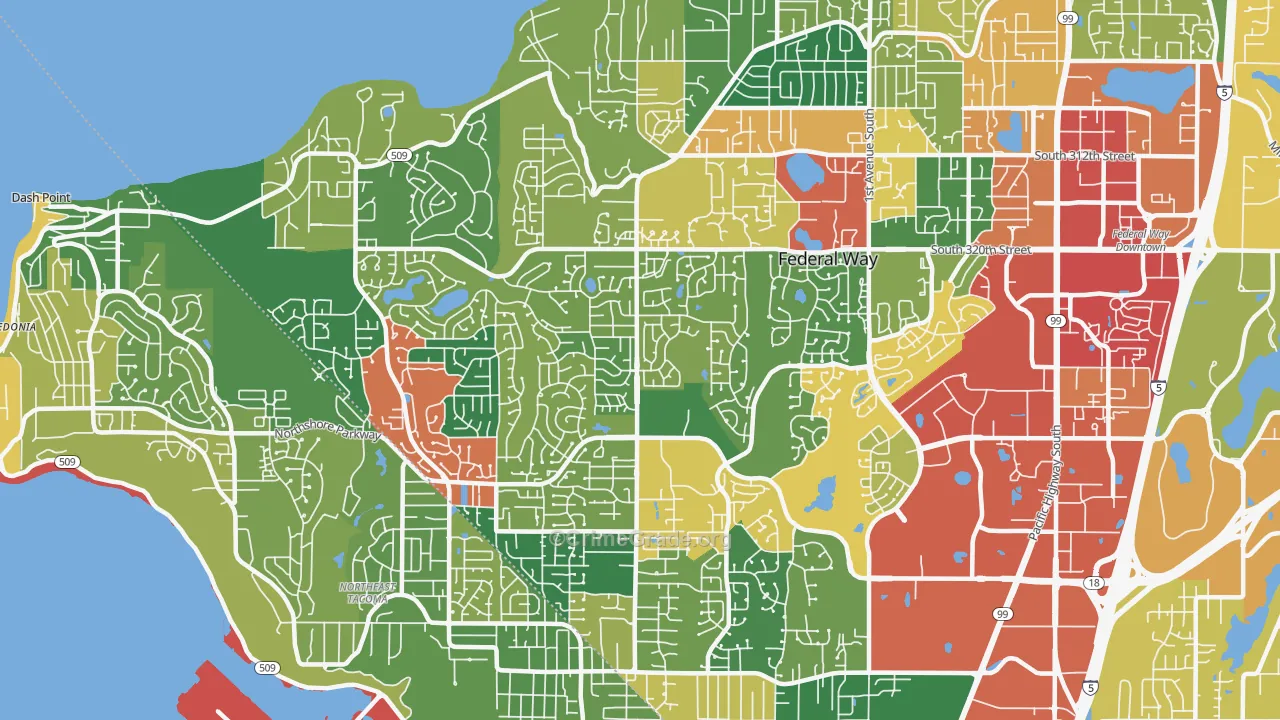98023, WA Map of Theft Rates
