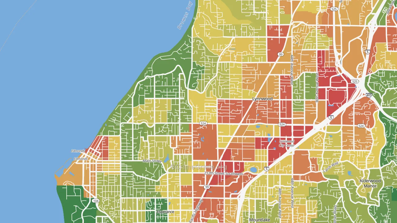 98026, WA Map of Theft Rates
