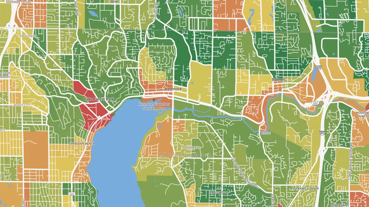 98028, WA Map of Theft Rates
