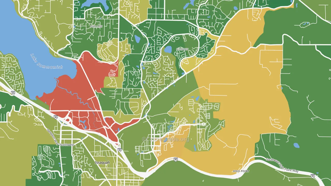 98029, WA Map of Theft Rates