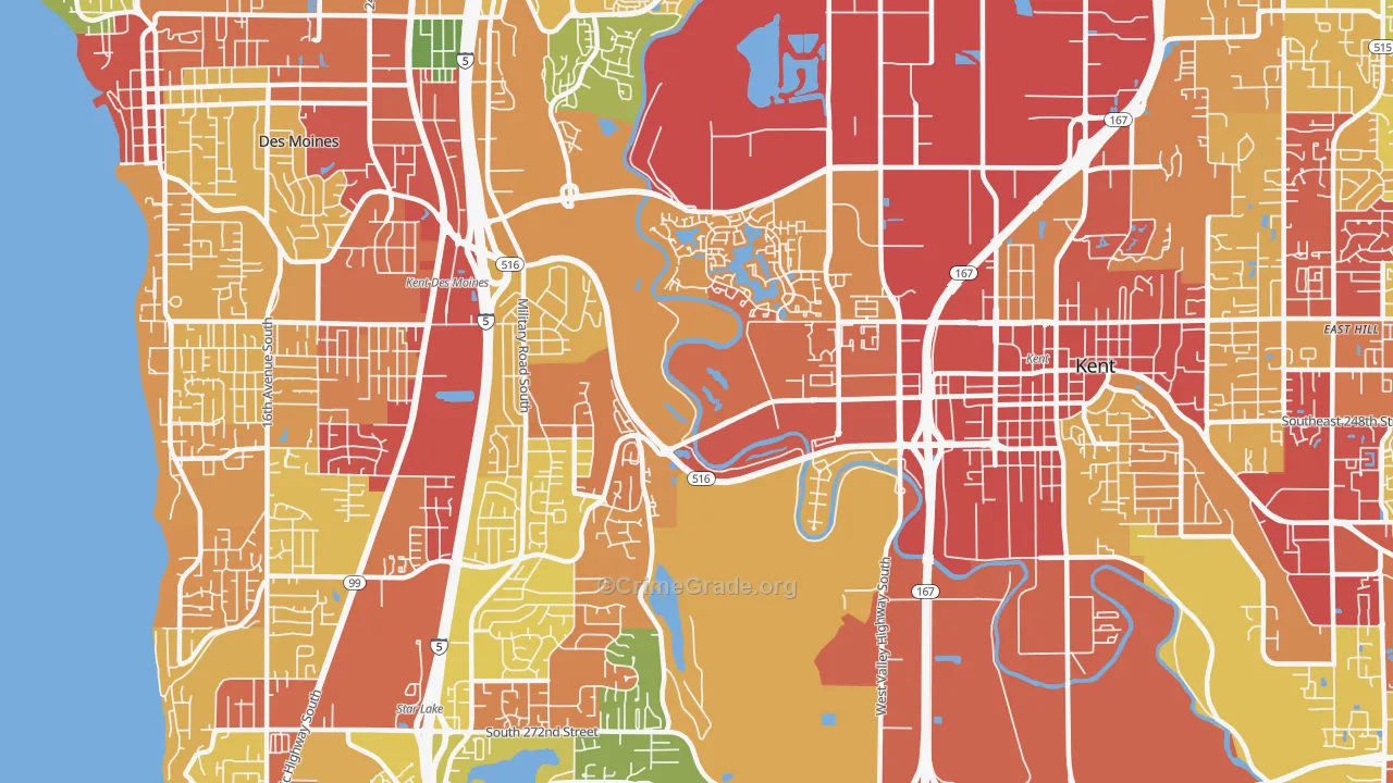 98032, WA Map of Theft Rates