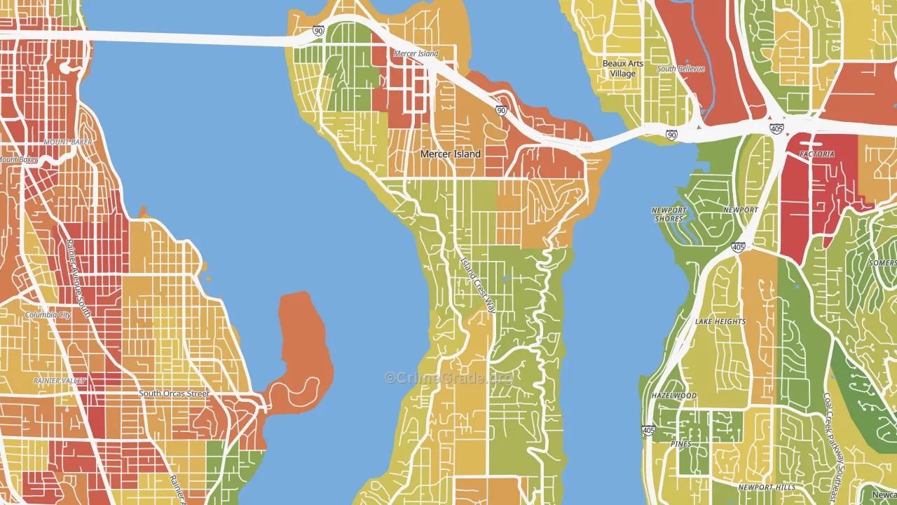 98040, WA Map of Theft Rates