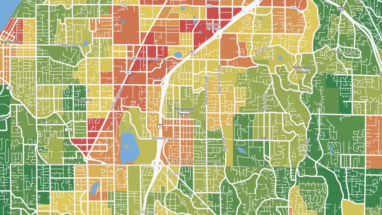 98043, WA Map of Theft Rates