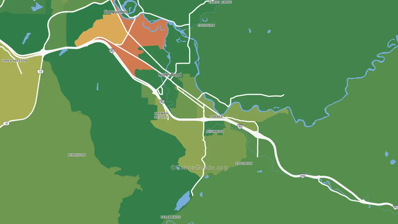 98045, WA Map of Theft Rates
