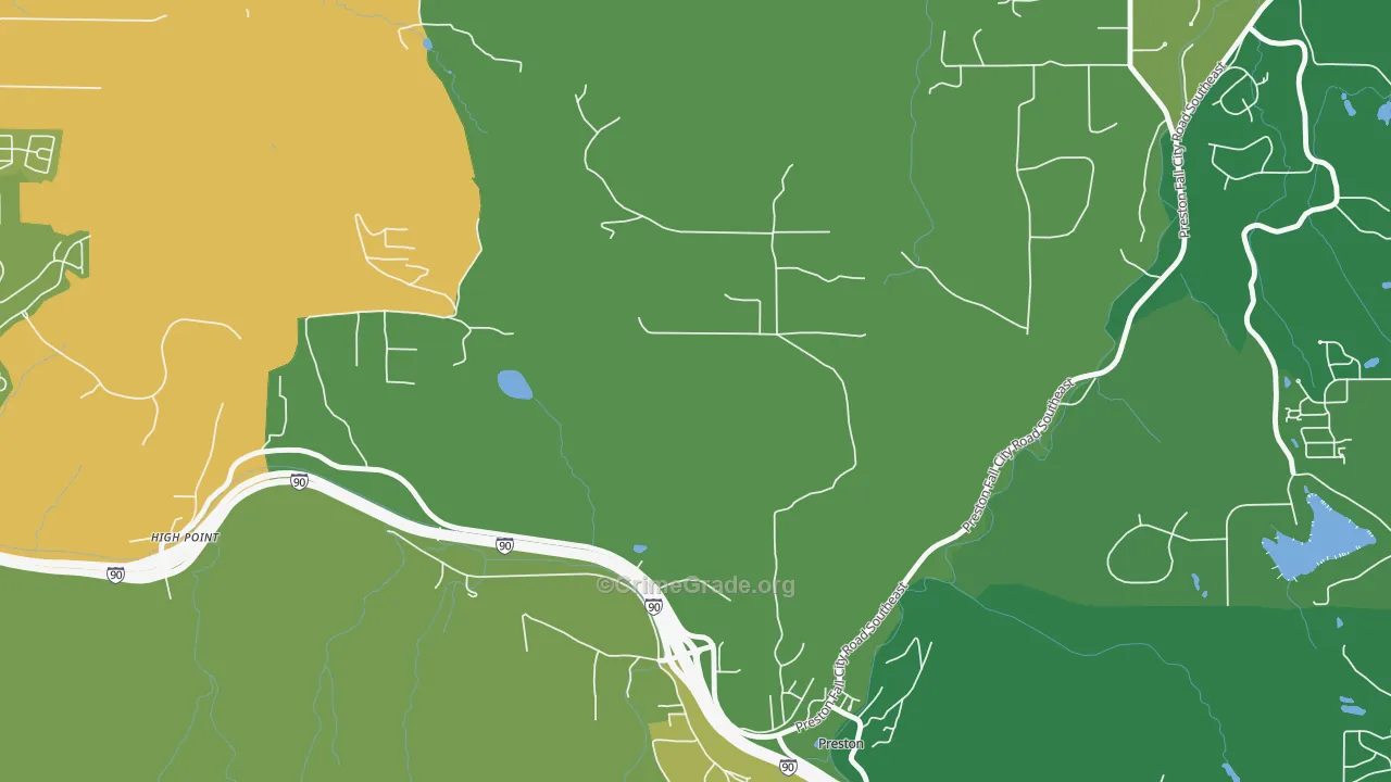 98050, WA Map of Theft Rates