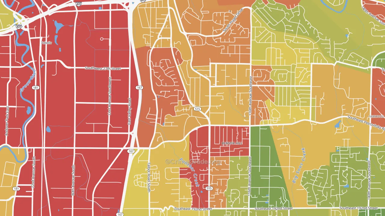 98055, WA Map of Theft Rates
