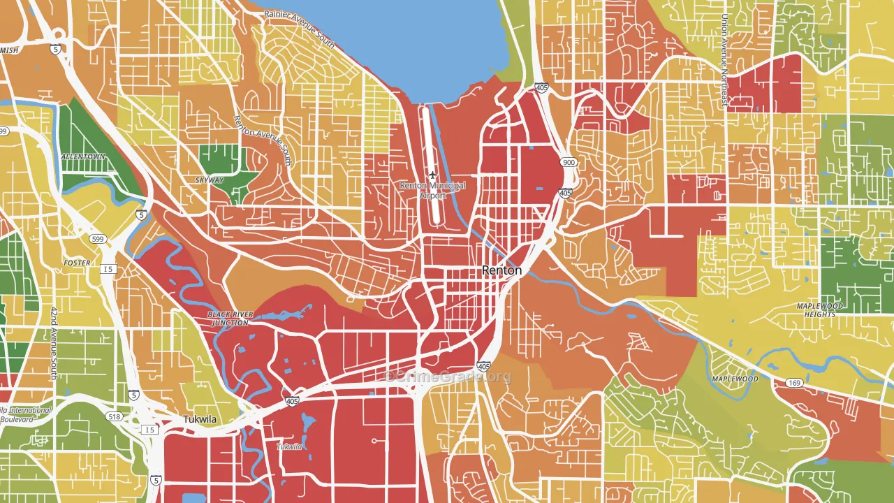 98057, WA Map of Theft Rates