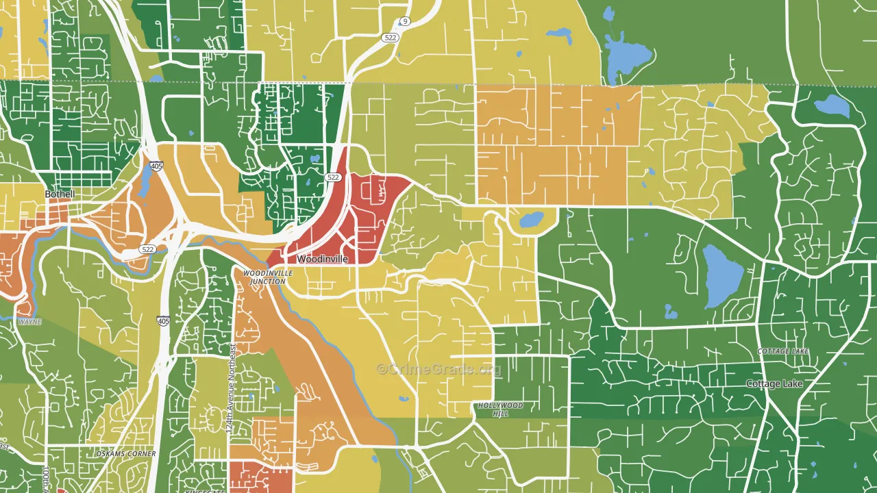98072, WA Map of Theft Rates