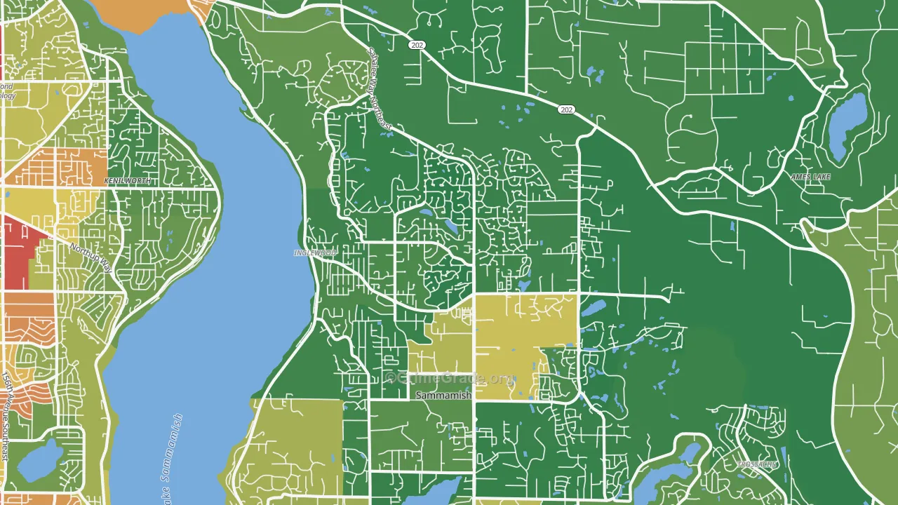 98074, WA Map of Theft Rates