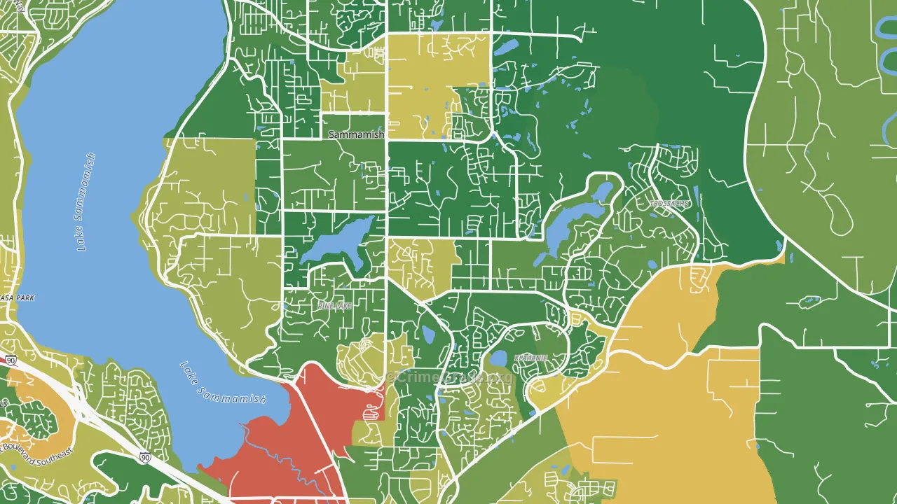 98075, WA Map of Theft Rates