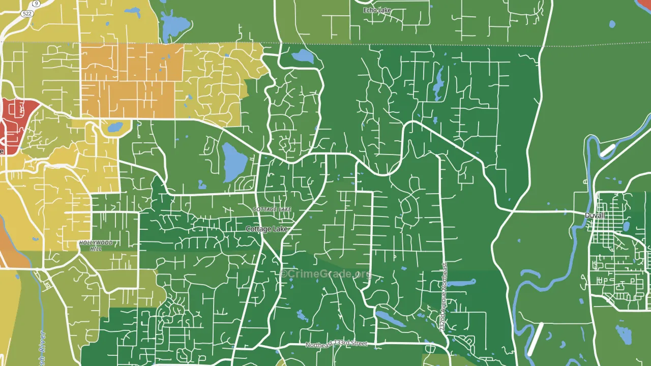 98077, WA Map of Theft Rates