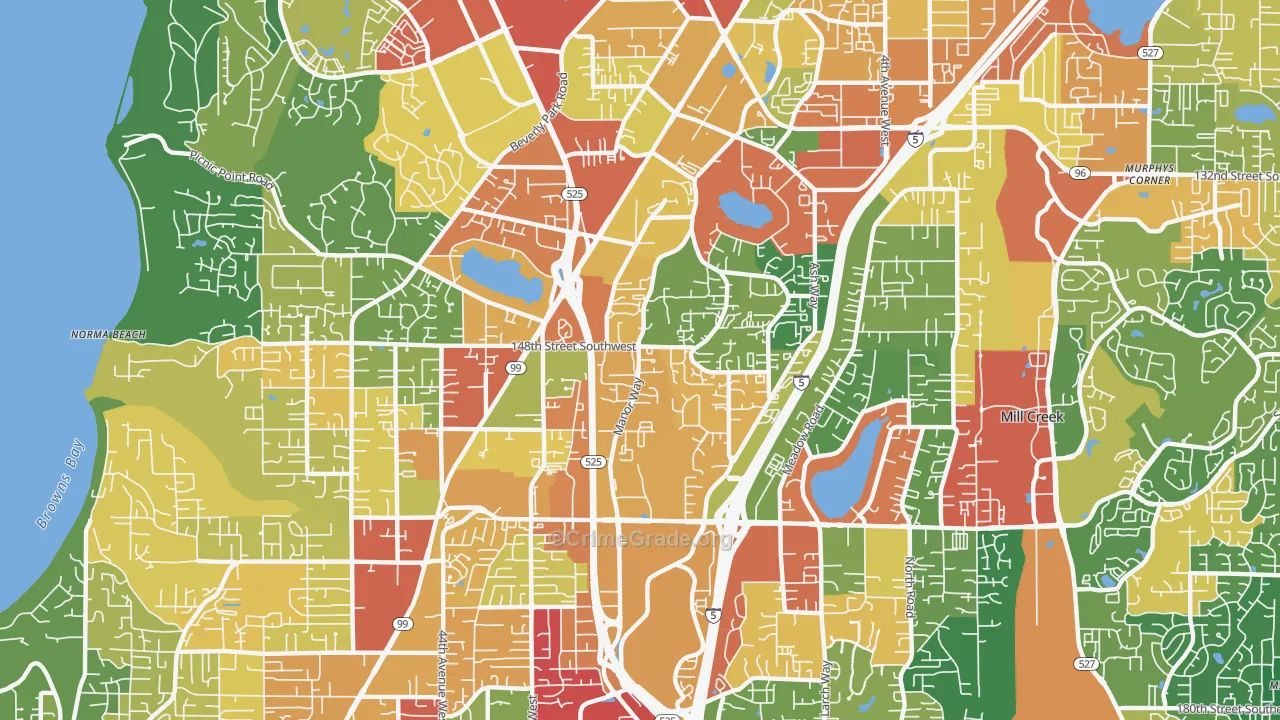 98087, WA Map of Theft Rates