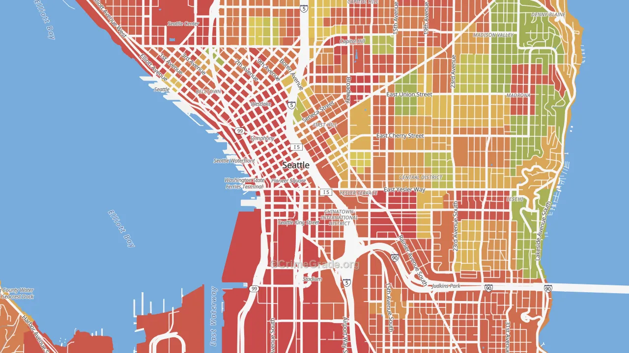 98104, WA Map of Theft Rates