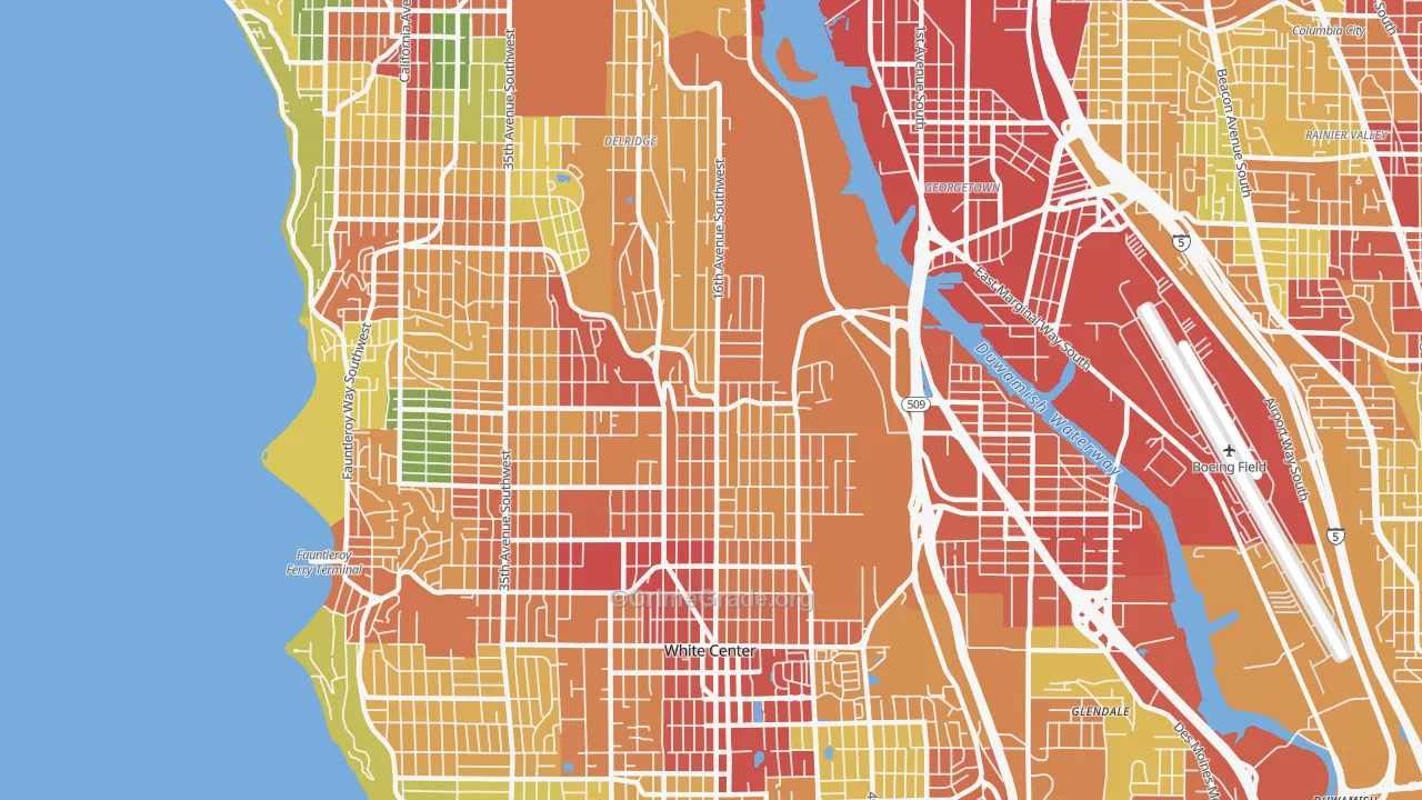 98106, WA Map of Theft Rates
