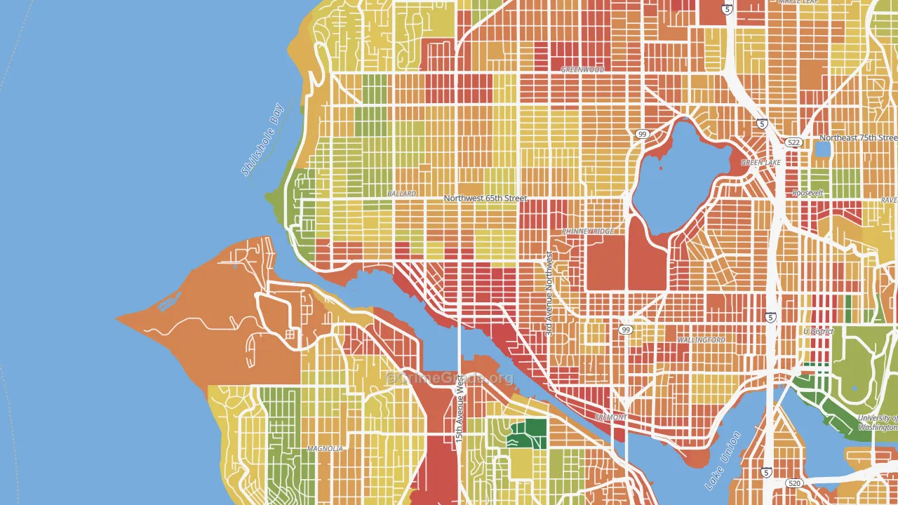 98107, WA Map of Theft Rates