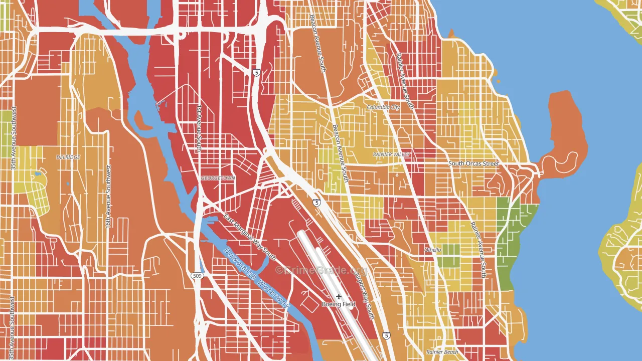 98108, WA Map of Theft Rates